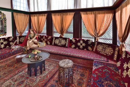 Bakhchisaray, Crimea - July 2.2019. The interior of harem in the Khan palace