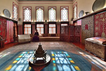 Bakhchisaray, Crimea - July 2.2019. The interior of harem in the Khan palaceのeditorial素材