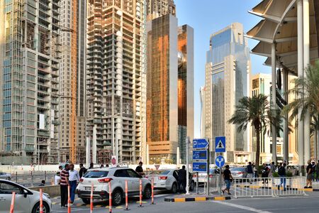 Doha, Qatar - Nov 21. 2019 Conference Centre service Streetのeditorial素材