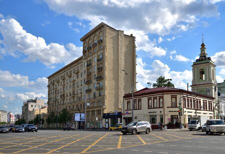 Moscow, Russia - 02 June. 2019. Pokrovka Street - Modern street development mainly refers to 19th - early 20th centuries.のeditorial素材