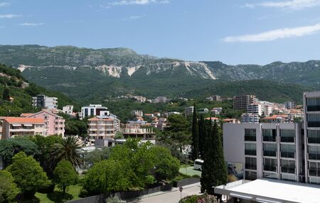 Becici, Montenegro - June 8. 2019. The resort village of Becici in community of Budvaのeditorial素材