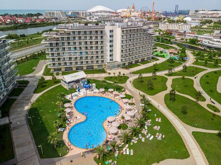 Sochi, Russia - May 31. 2019 Top view of the Sochi Park Hotel in Adlerのeditorial素材