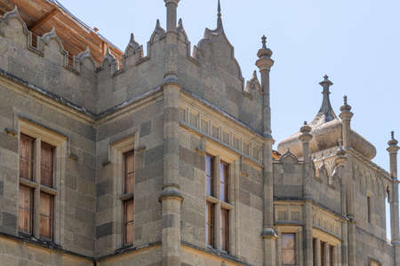 Alupka, Crimea - July 10. 2019. Vorontsov Palace - the former residence of Count Vorontsov, now a museumのeditorial素材