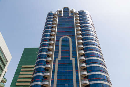 Abu Dhabi, UAE - March 31. 2019. The Modern arabic architecture in the capitalのeditorial素材