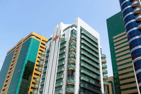 Abu Dhabi, UAE - March 31. 2019. The Modern arabic architecture in the capitalのeditorial素材