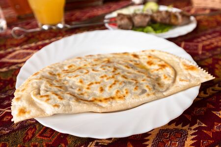 Antyk - thin fried meat pie is national Tatar dishの写真素材