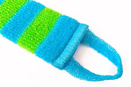 The Rigid bath sponge made of polypropylene with handlesの写真素材