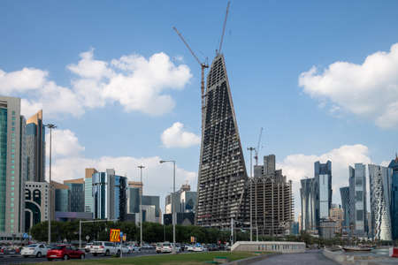 Doha, Qatar - Nov 21. 2019. The Skyscrapers in West Bay Business District