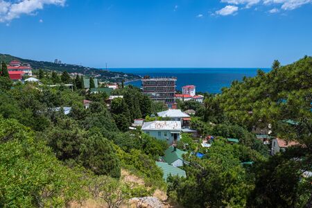A View of the resort Simeiz village in Crimeaの写真素材