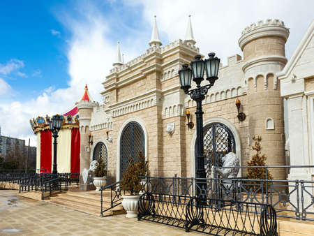 Moscow, Russia - Apr 18. 2020. Venue for Moscow seasons festival - in Zelenogradのeditorial素材