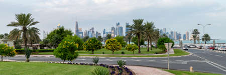Doha, Qatar - Nov 20. 2019. The Cityscape with Al Bidda Streetのeditorial素材