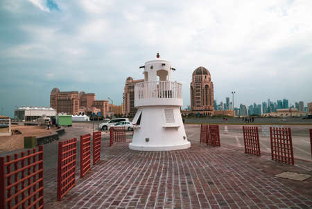 Doha, Qatar - Nov 20. 2019. Landscape near the city beachのeditorial素材