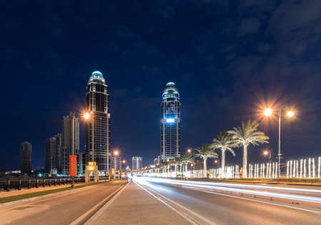 Doha, Qatar - Nov 22. 2019. District Qanat Quartier on The Pearl Islandのeditorial素材