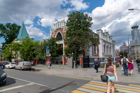 Moscow, Russia - June 2. 2019. Theater Museum named after A. Bakhrushin on the Garden Ring Streetのeditorial素材