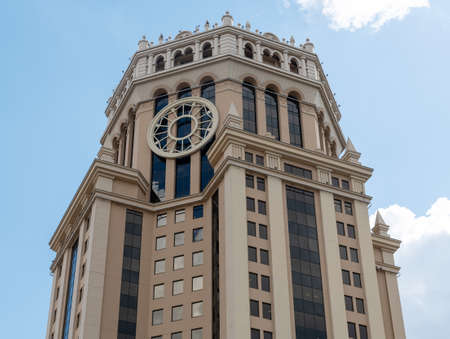 Moscow, Russia - June 2. 2019. Paveletskaya Plaza Business Center on the Garden Ring Streetのeditorial素材
