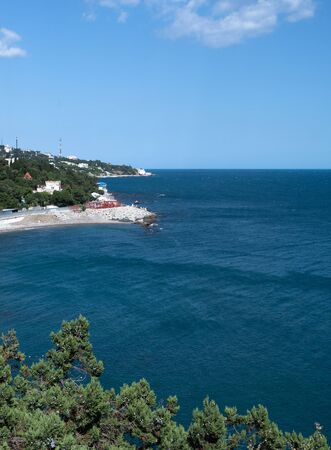 A fragment of the Black Sea off coast of Simeiz resort in Crimeaの写真素材