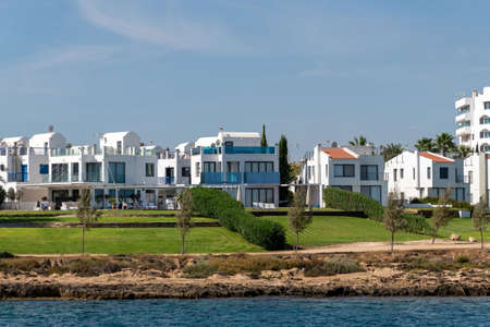 Typical residential buildings in Cyprusの写真素材