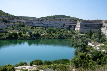 The Inkerman limestone quarry. The historic site in Crimeaの写真素材