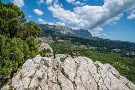 Mountain landscape of the southern coast of Crimea in summerの写真素材