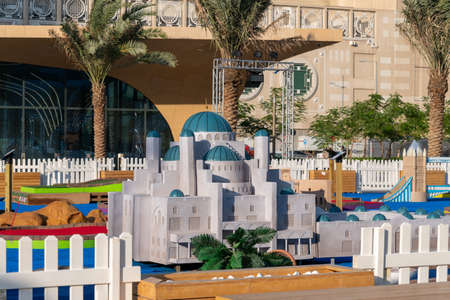 Doha, Qatar - Nov 21. 2019. The Exhibition of miniature copies of world landmarksのeditorial素材