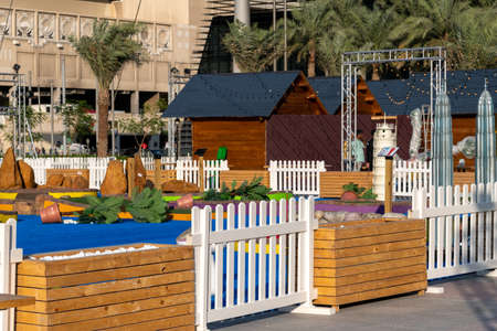 Doha, Qatar - Nov 21. 2019. The Exhibition of miniature copies of world landmarksのeditorial素材