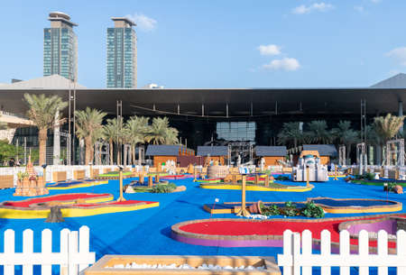 Doha, Qatar - Nov 21. 2019. The Exhibition of miniature copies of world landmarksのeditorial素材