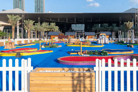 Doha, Qatar - Nov 21. 2019. The Exhibition of miniature copies of world landmarksのeditorial素材