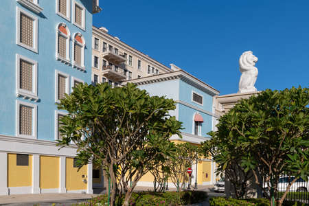 Doha, Qatar - Nov 23. 2019. District Qanat Quartier on the Pearl Islandのeditorial素材