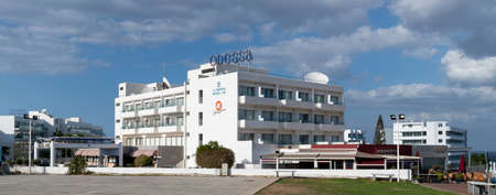 Protaras, Cyprus - Oct 6. 2019. The Hotel Odessa and others in Protarasのeditorial素材