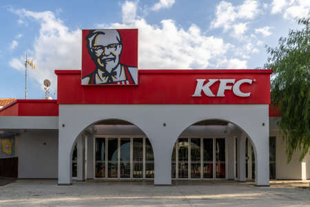 Protaras, Cyprus - Oct 6. 2019. The KFC on Protaras Avenue