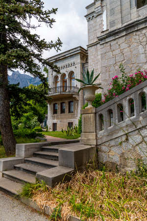Koreiz, Crimea - July 10. 2019. Ladder to the Princes Yusupov Palace