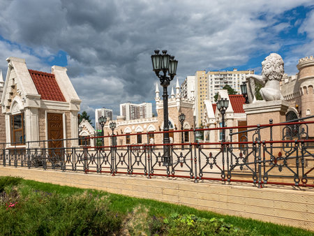 Moscow, Russia - Aug 3. 2020. Venue for Moscow seasons festival in Zelenogradのeditorial素材