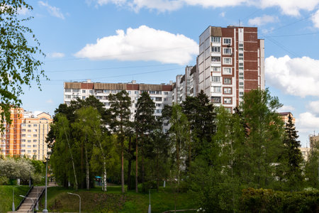 Zelenograd - eco-friendly area in Moscow, Russiaの写真素材
