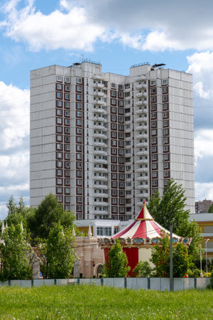 16 Zelenograd microdistrict in the Moscow, Russiaの写真素材