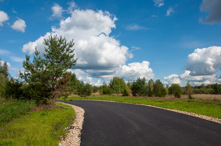 Roller trail in Zelenograd in the Moscow, Russiaの写真素材
