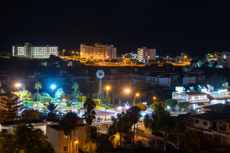 Protaras, Cyprus - Oct 12. 2019. Panorama of the city from aboveのeditorial素材