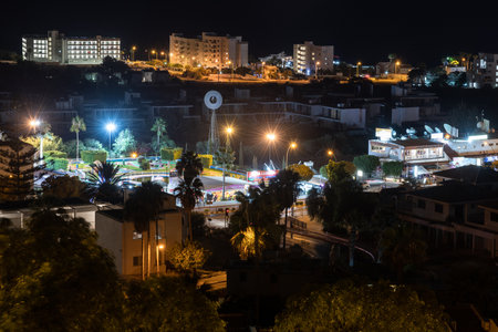 Protaras, Cyprus - Oct 12. 2019. Panorama of the city from aboveのeditorial素材