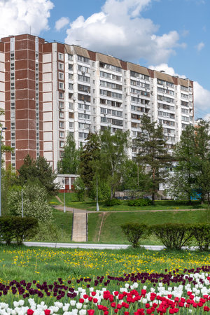 Zelenograd - eco-friendly area in the north-west of Moscow, Russiaの写真素材