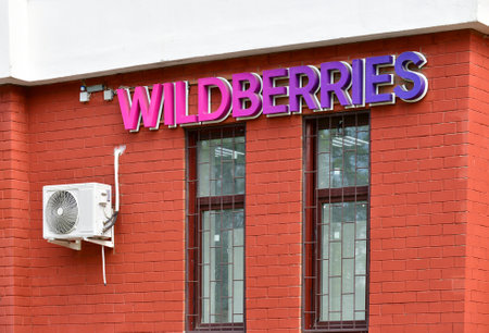 Moscow, Russia - May 14. 2021. Point of an issue of orders of Wildberies online storeのeditorial素材