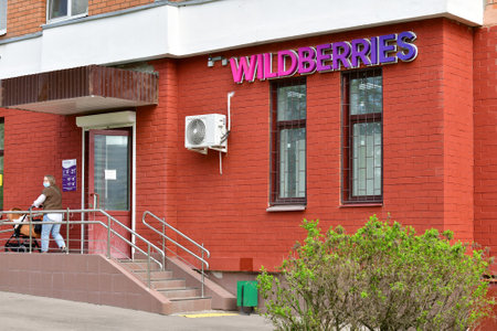 Moscow, Russia - May 14. 2021. Point of an issue of orders of Wildberies online storeのeditorial素材