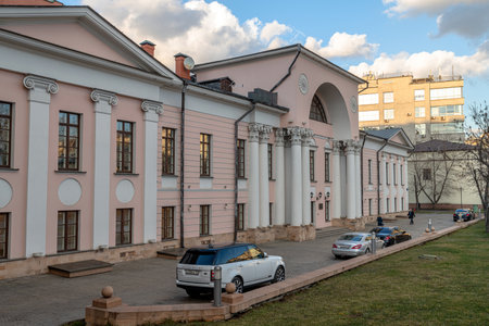 Moscow, Russia - An architectural monument - the main house of the Lobanov-Rostovsky estateのeditorial素材