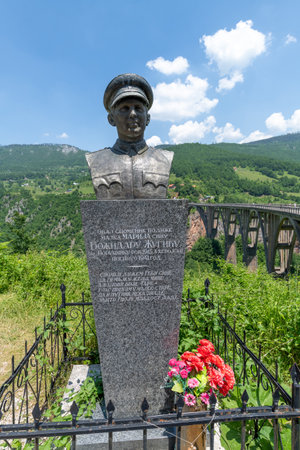 Plevlya, Montenegro - June 11. 2019. soldier hero yugoslav army during the war world IIのeditorial素材
