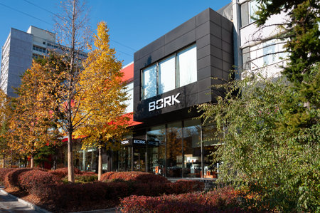 Moscow, Russia - Okt 15. 2021. Bork - a shop selling premium technologyのeditorial素材