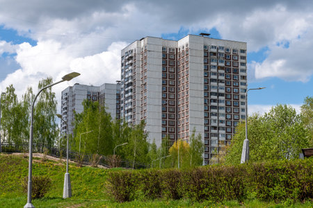 Zelenograd is the greenest district of Moscow, Russiaの写真素材