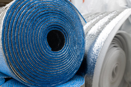 Insulation rolls - polyethylene foam covered with an aluminum foil