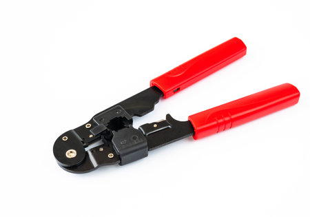Crimping pliers for connectors, internet cables and wiresの写真素材