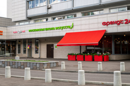Moscow, Russia - June 14. 2022. urban landscape on a Central Avenue in Zelenogradのeditorial素材