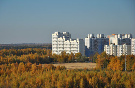 Andreevka - an urban-type settlement in the suburbs of Zelenograd, Russiaの写真素材
