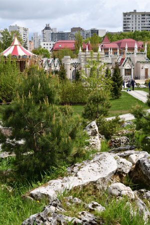 Moscow, Russia - 27 May. 2022. Venue for Moscow seasons festival in Zelenogradの写真素材