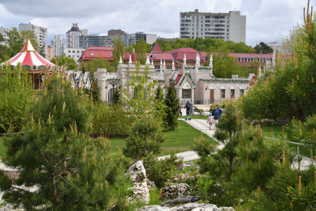 Moscow, Russia - 27 May. 2022. Venue for Moscow seasons festival in Zelenogradの写真素材